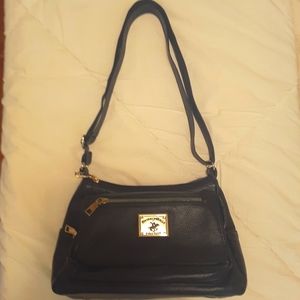Beverly Hills Polo Club Black Zip-Up Purse 